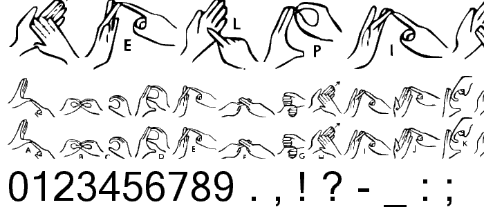 Helping Hands font
